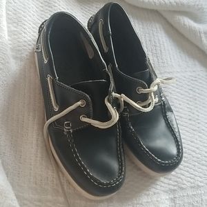 Navy moccasins brooks brothers boys sz 3.5youth